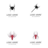 modelos de logotipo de aranha vetor