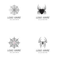 modelos de logotipo de aranha vetor