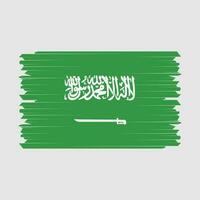 vetor de escova de bandeira da arábia saudita