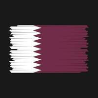 vetor de pincel de bandeira do qatar