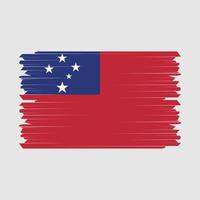 vetor de pincel de bandeira de samoa