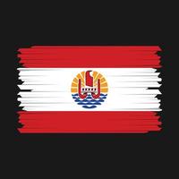 vetor de pincel de bandeira da polinésia francesa