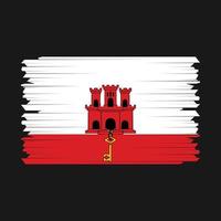 vetor de escova de bandeira de gibraltar