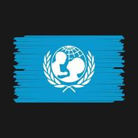 vetor de escova de bandeira da unicef