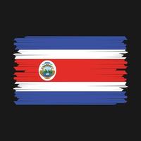 vetor de escova de bandeira da costa rica