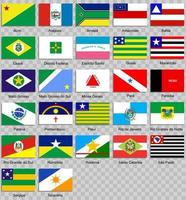 bandeiras do a estados do Brasil vetor