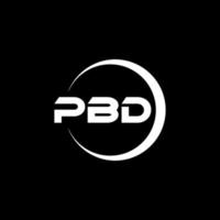 pbd carta logotipo Projeto dentro ilustração. vetor logotipo, caligrafia desenhos para logotipo, poster, convite, etc.