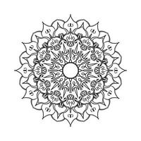 mandala de ornamento indiano desenhada à mão no estilo de fundo. vetor