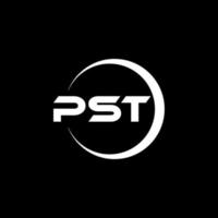PST carta logotipo Projeto dentro ilustração. vetor logotipo, caligrafia desenhos para logotipo, poster, convite, etc.