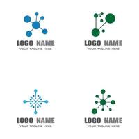 molécula símbolo logotipo modelo ilustração vetorial design vetor