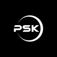 psk carta logotipo Projeto dentro ilustração. vetor logotipo, caligrafia desenhos para logotipo, poster, convite, etc.