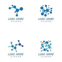 molécula símbolo logotipo modelo ilustração vetorial design vetor