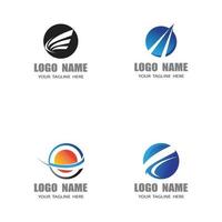 modelos de logotipo representando velocidade e crescimento vetor