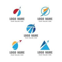 logotipos de aviões de papel vetor