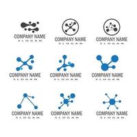 modelo de vetor de ilustração de logotipo de molécula