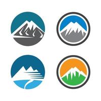 conjunto de imagens do logotipo da montanha vetor