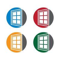 conjunto de ilustração de imagens de logotipo de janela vetor