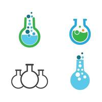 conjunto de ilustração de imagens de logotipo de laboratório vetor