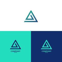 uma carta logotipo com uma lindo misturar do luz azul e Sombrio azul cores, que é simples e elegante. adequado para Reforço seu o negócio identidade. vetor
