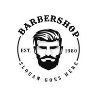 ilustração em vetor design de logotipo de barbearia