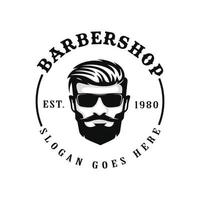 ilustração em vetor design de logotipo de barbearia