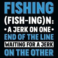 pescaria tipográfico gráficos camiseta Projeto vetor