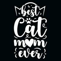 gatos tipográfico camiseta Projeto vetor Projeto