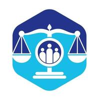 justiça pessoas logotipo Projeto vetor. lei empresa e pessoas logotipo ícone modelo Projeto. vetor