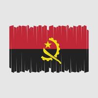 vetor de escova de bandeira de angola