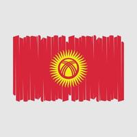 vetor de pincel de bandeira do Quirguistão