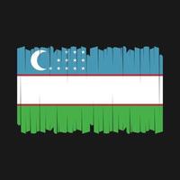 vetor de escova de bandeira do uzbequistão