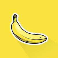 ilustração do banana dentro plano Projeto vetor