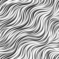 padrão de vetor preto sem costura isolado em um fundo branco. textura de ondas fluindo suaves para têxteis e embalagens. pele de zebra.