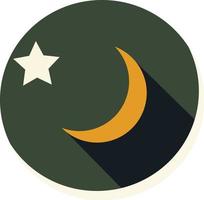 crescente lua com Estrela islâmico vetor