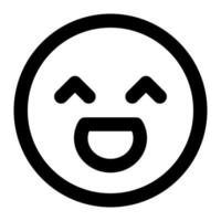 feliz facial expressão esboço ícone do emoticon vetor