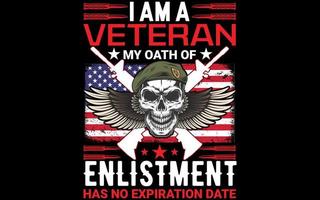 EUA veterano t camisa vetor