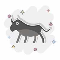 ícone rinoceronte. relacionado para doméstico animais símbolo. simples Projeto editável. simples ilustração vetor