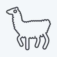 ícone lhama. relacionado para doméstico animais símbolo. simples Projeto editável. simples ilustração vetor