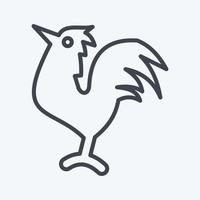ícone galo. relacionado para doméstico animais símbolo. simples Projeto editável. simples ilustração vetor