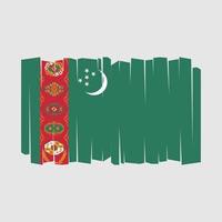 vetor de bandeira do turcomenistão