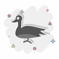 ícone pato. relacionado para doméstico animais símbolo. simples Projeto editável. simples ilustração vetor