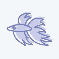 ícone betta peixe. relacionado para doméstico animais símbolo. simples Projeto editável. simples ilustração vetor