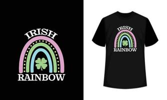 irlandês arco Iris st patrick's dia trevo leopardo arco Iris t camisa Projeto vetor