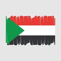 Sudão bandeira vetor ilustração