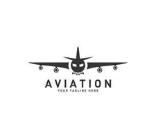 aviação ou avião logotipo Projeto em branco fundo, vetor ilustração.