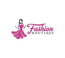 mulher moda boutique logotipo Projeto em branco fundo, vetor ilustração.