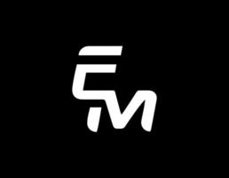 meu, em, m, e abstrato cartas logotipo monograma Projeto vetor
