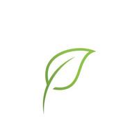 design de logotipo de vetor de elemento de natureza folha verde