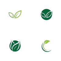 ícone de vetor de natureza ecologia logotipo de folha verde