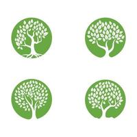 logotipos da ecologia de folhas verdes vetor